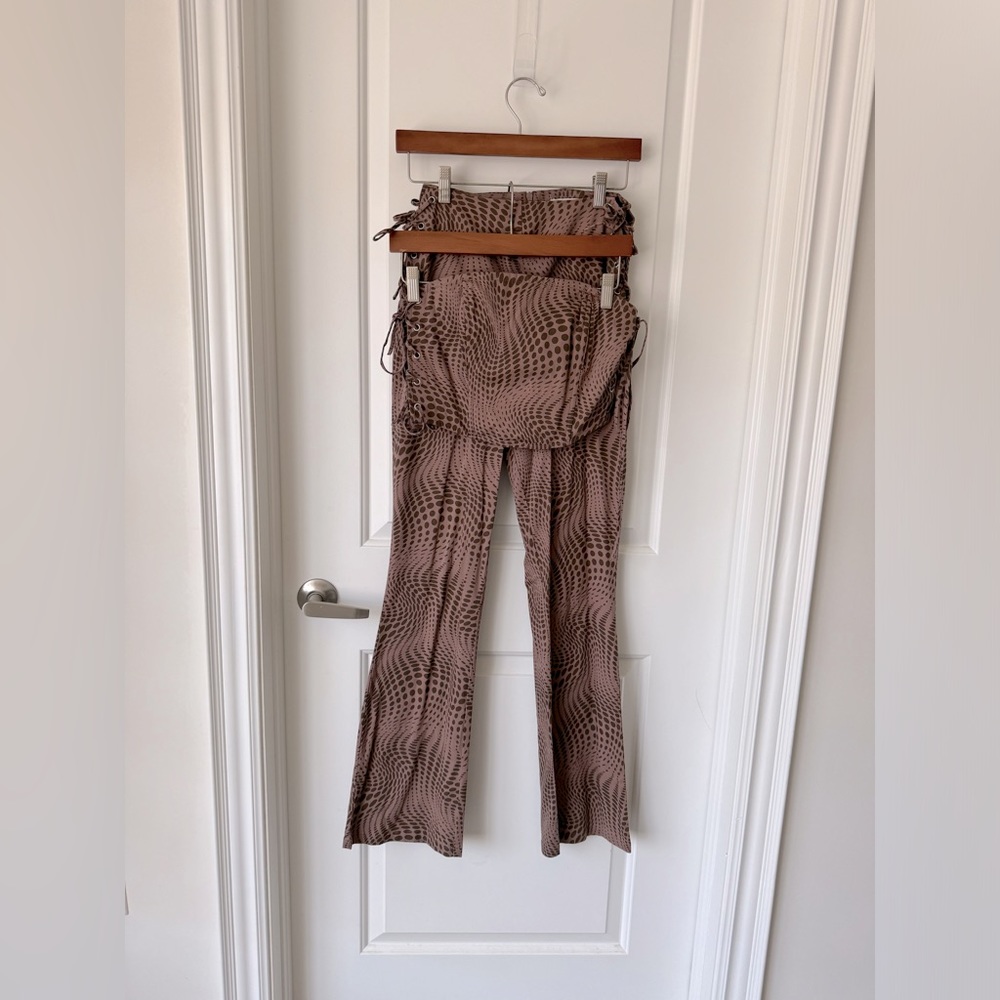 NWT Glassons 2 piece set! Crop tube top/flared pant set. Adjustable with boning!